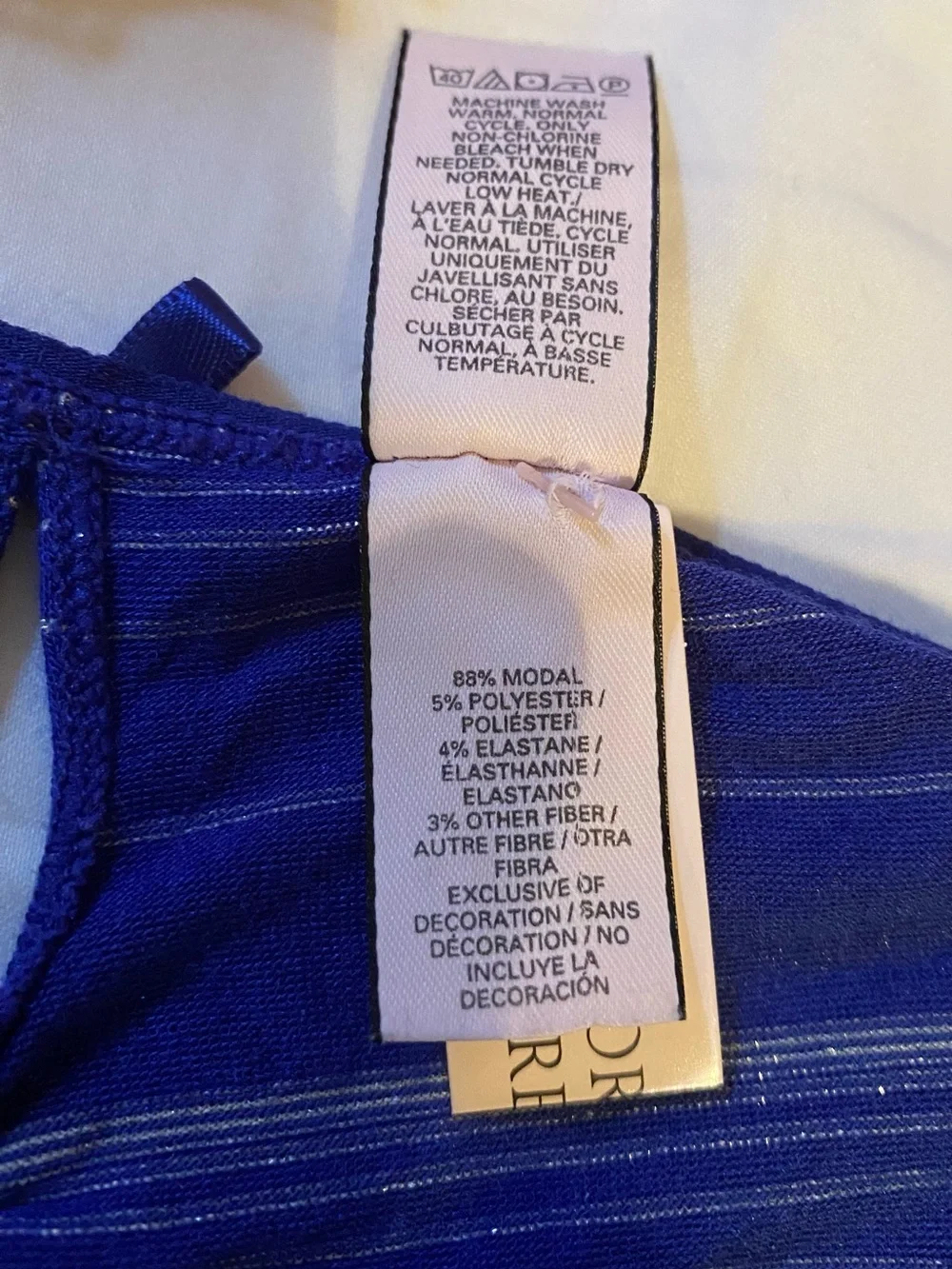 Victoria’s Secret NWT/NOS ‘15 Cheeky Bikini Panty Keyhole Blue/Silver Metallic